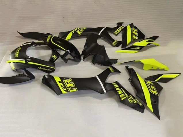 2020-2025 Glossy Black Fluorescent Yellow Yamaha YZF 1000 R1 Motorcycle Fairings
