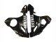 2003-2004 Glossy Black White Decals Yamaha YZF R6 Motorcycle Fairings