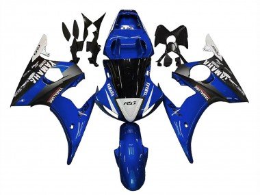 2006-2009 Blue White Glossy Black Yamalube Yamaha YZF R6S Motorcycle Fairings