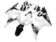 2006-2009 White Glossy Black Yamaha YZF R6S Motorcycle Fairings