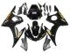 2003-2004 Glossy Black Gold Decals Yamaha YZF R6 Motorcycle Fairings
