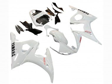 2006-2009 White Yamaha YZF R6S Motorcycle Fairing Kits