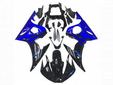2006-2009 Blue Glossy Black Yamaha YZF R6S Motorcycle Fairings