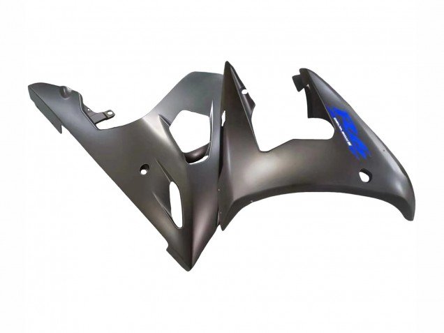 2003-2004 Matte Black Blue Yamaha YZF R6 Motorcycle Fairings