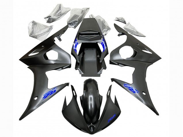 2006-2009 Matte Black Blue Yamaha YZF R6S Motorcycle Fairings