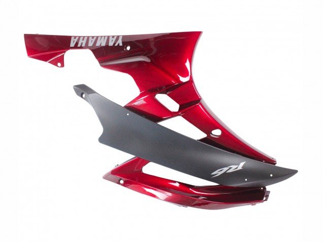 2006-2007 Red Matte Black Yamaha YZF 600 R6 Motorcycle Fairing