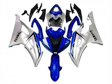 2008-2016 Silver Blue Yamaha YZF 600 R6 Motorcycle Fairings