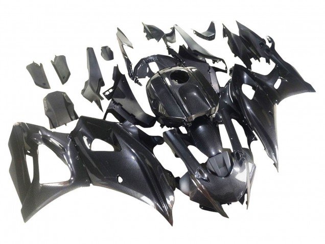2021-2024 Black Carbon Fiber Carbon Fiber Yamaha YZF R7 Motorcycle Fairings
