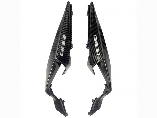 2019-2022 White Black Carbon Fiber Kawasaki ZX6R Motorcycle Fairings