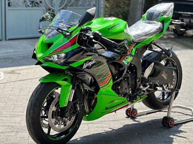 2019-2022 Green Glossy Black Red Kawasaki ZX6R Motorcycle Fairings