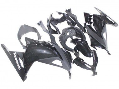 2013-2024 Glossy Black Kawasaki EX300 Motorcycle Fairings