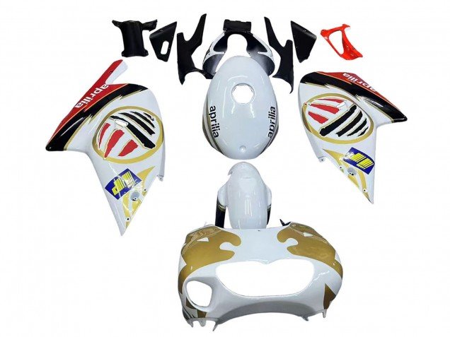 2000-2005 White Yellow Red Aprilia RS125 Motorcycle Fairings
