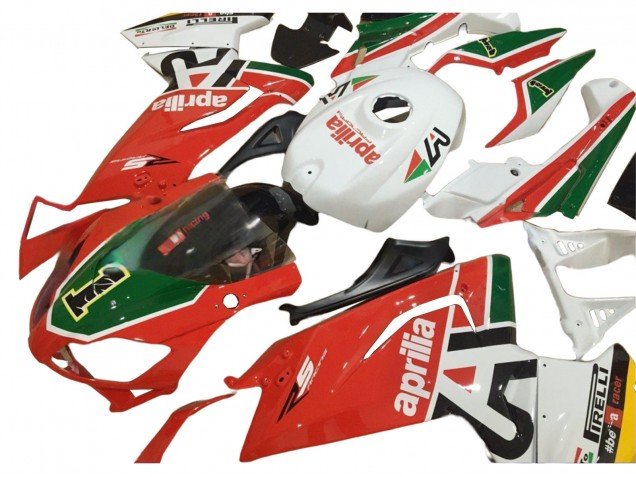 2006-2011 White Red Green Aprilia RS125 Motorcycle Fairings