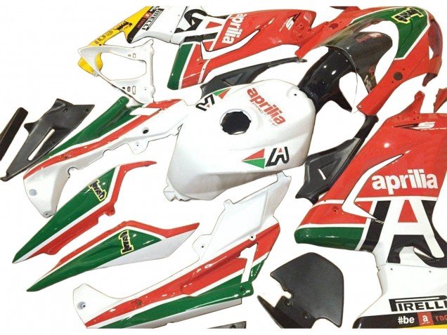 2006-2011 White Red Green Aprilia RS125 Motorcycle Fairings