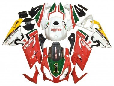 2006-2011 White Red Green Aprilia RS125 Motorcycle Fairings