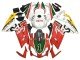 2006-2011 White Red Green Aprilia RS125 Motorcycle Fairings