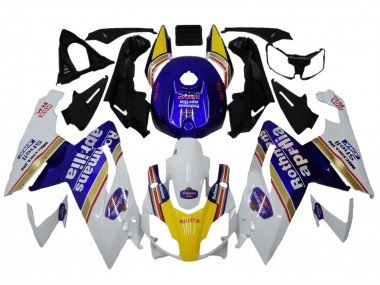 2006-2011 White Blue Yellow Rothmans Aprilia RS125 Motorcycle Fairings