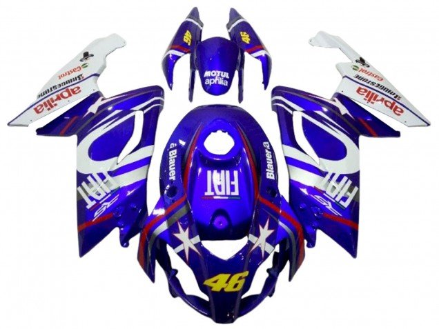 2006-2011 White Blue Fiat 46 Aprilia RS125 Motorcycle Fairings