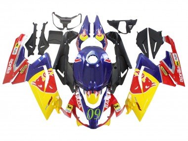 2006-2011 Yellow Dark Blue Red Bull Aprilia RS125 Motorcycle Fairings