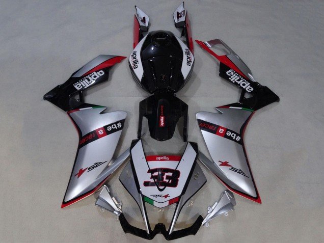 2012-2018 Silver Red Glossy Black Aprilia RS4 50 125 Motorcycle Fairings