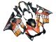 2004-2007 Matte Black Orange Rossi Honda CBR600 F4i Motorcycle Fairings