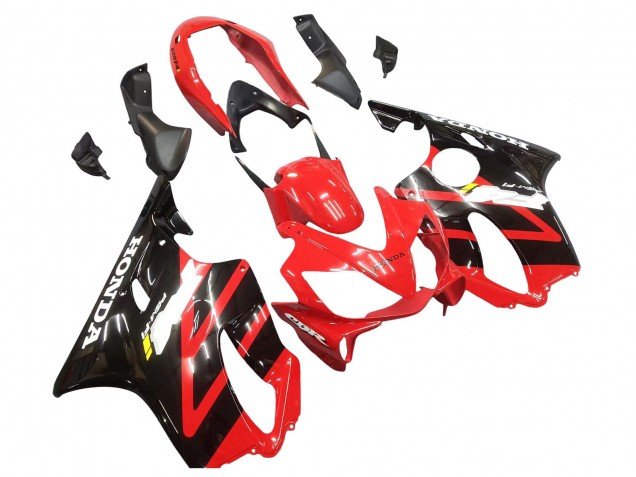 2004-2007 Red Glossy Black Honda CBR600 F4i Motorcycle Fairing