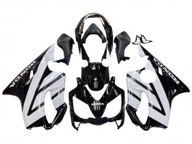 2004-2007 White Glossy Black Honda CBR600 F4i Motorcycle Fairings