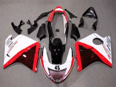 1996-2007 White Red Glossy Black Honda CBR1100XX Blackbird Motorcycle Fairings