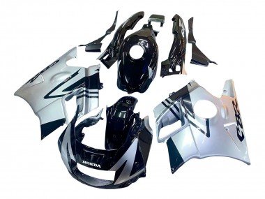 1991-1994 Silver Glossy Black Honda CBR600 F2 Motorcycle Fairings