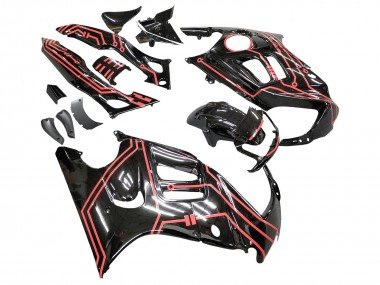 1997-1998 Red Glossy Black Honda CBR600 F3 Motorcycle Fairing Kits