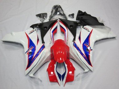 2011-2013 White Red Blue HRC Honda CBR600F Motorcycle Fairings