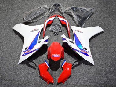 2011-2013 White Red Blue HRC Honda CBR600F Motorcycle Fairing