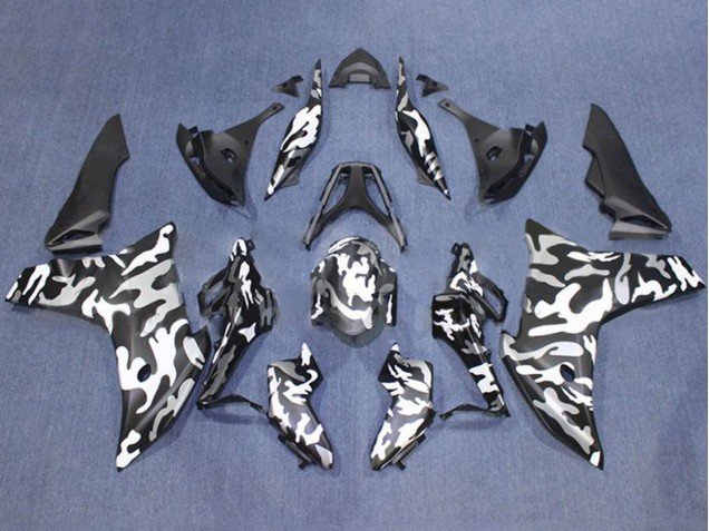 2011-2013 Black White Camouflage Honda CBR600F Motorcycle Fairings