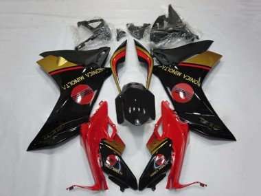 2011-2013 Red Gold Glossy Black Konica Minolta Honda CBR600F Motorcycle Fairings