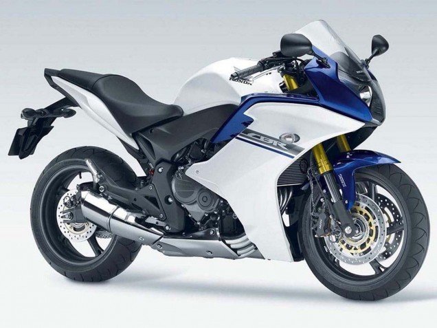 2011-2013 White Blue Honda CBR600F Motorcycle Fairings
