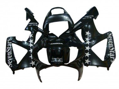 2000-2001 Glossy Black White SevenStars Honda CBR900RR 929 Motorcycle Fairings