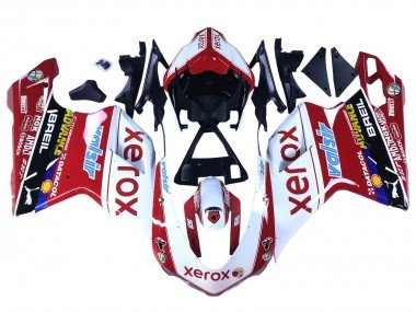 2007-2014 White Red Glossy Black Valsir Xerox Ducati 848/1098/1198 Motorcycle Fairings