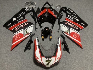 2007-2014 White Red Glossy Black Ducati 848/1098/1198 Motorcycle Fairing Kits