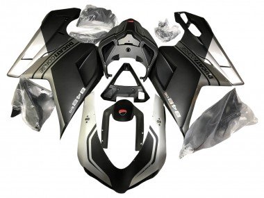2007-2014 Silver Matte Black Ducati 848 Motorcycle Fairings