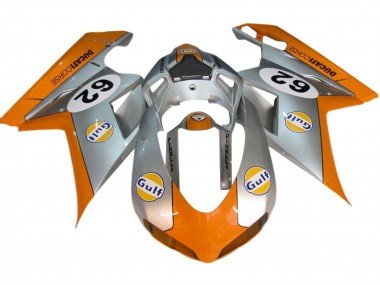 2007-2014 Silver Orange Gulf 62 Ducati 848/1098/1198 Motorcycle Fairings