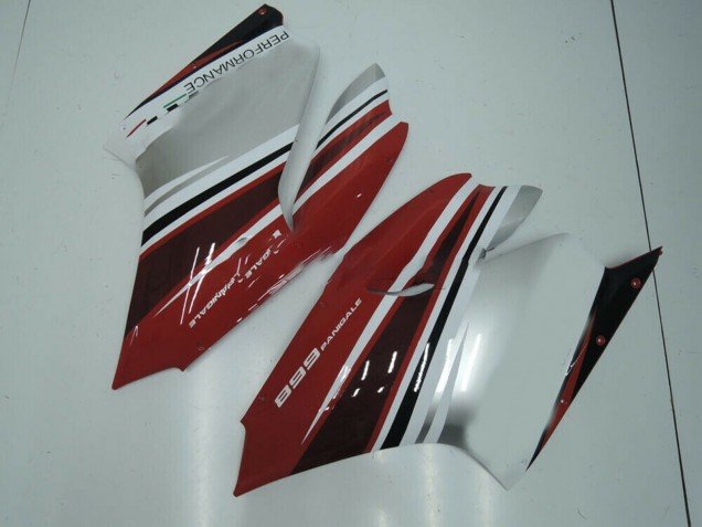 2011-2014 White Red Glossy Black Ducati Panigale 899 Motorcycle Fairing