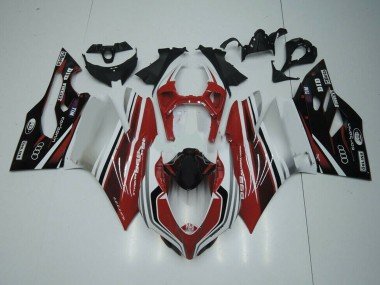 2011-2014 White Red Glossy Black Ducati Panigale 899 Motorcycle Fairing