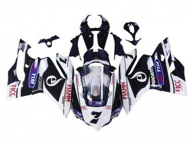2011-2014 White Black Blue Fiamm Ficc 7 Ducati Panigale 899/1199 Motorcycle Fairings
