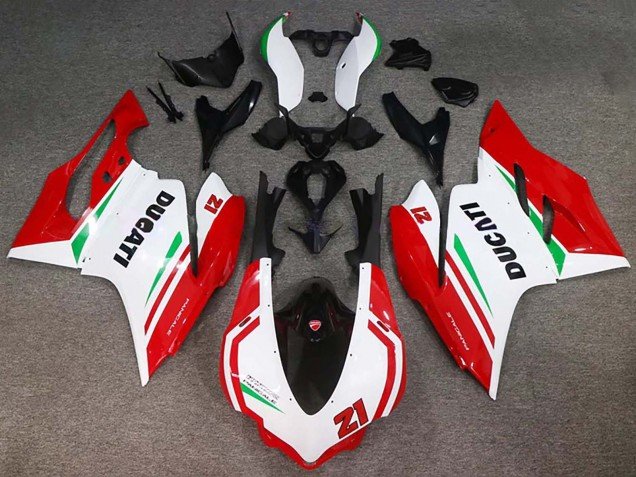 2015-2020 White Red Green Glossy Black 21 Ducati 959/1299 Motorcycle Fairings