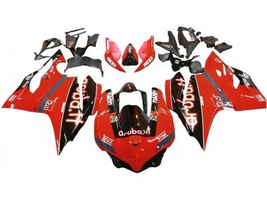 2015-2020 Red Glossy Black Fiamm Ducati 959/1299 Motorcycle Fairings