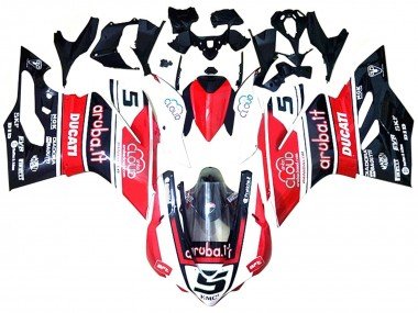2015-2020 White Red Glossy Black Aruba 5 Ducati 959/1299 Motorcycle Fairings