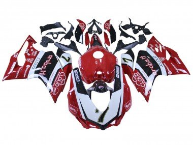 2015-2020 White Red Black Aruba 7 Ducati 959/1299 Motorcycle Fairings
