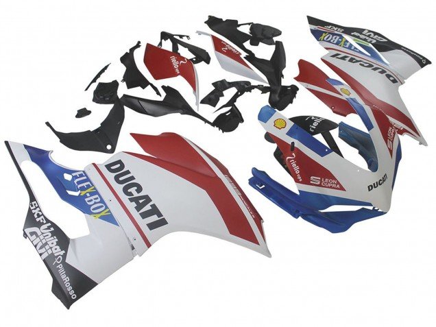 2015-2020 White Red Blue Matte Black Unibat Flex-Box Ducati 1299 Motorcycle Fairings