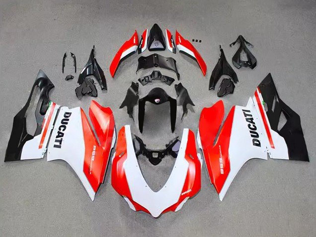 2015-2020 White Red Glossy Black Ducati 959 Motorcycle Fairing
