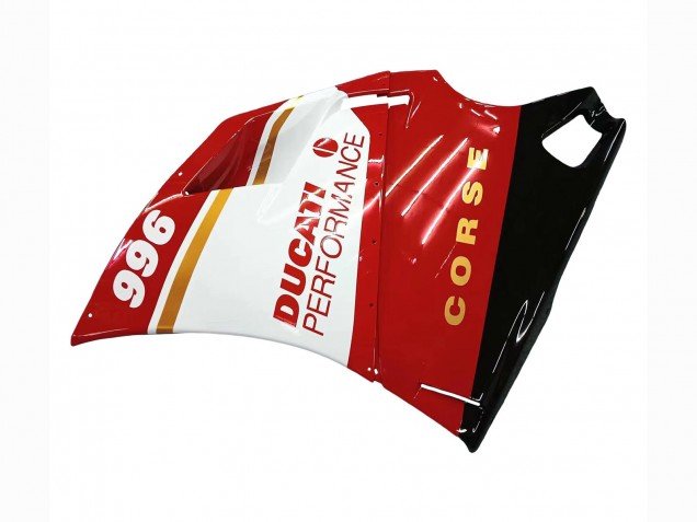 1993-2005 White Red Gold Glossy Black Corse Performance Ducati 996 Motorcycle Fairings
